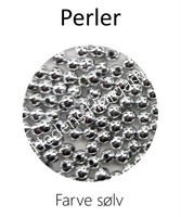 Perler 4 mm farve sølv